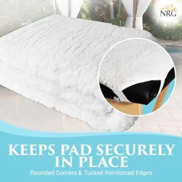 NRG Fleece Massage Table Pad Hypoallergenic Fleece Massage Pad Cushion for Massage Table - Soft 1-inch Thick Fleece Massage Pad for Bed - Perfect for Massage Tables, Lash Beds, & Esthetician Beds
