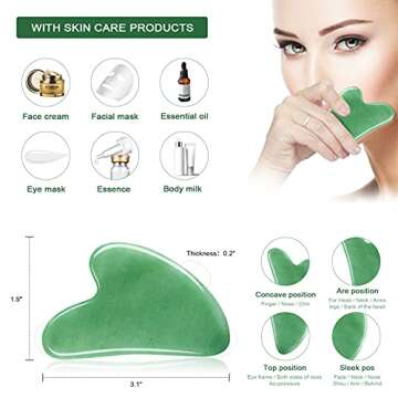 Natural Jade Gua Sha Facial Massage Tool for Radiant Skin