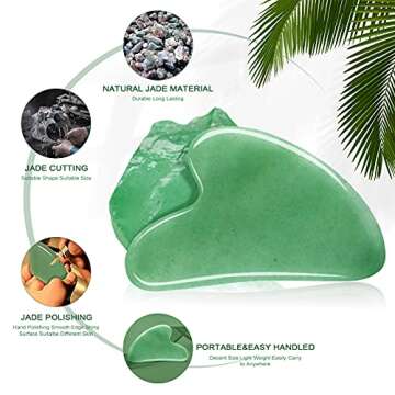 Natural Jade Gua Sha Facial Massage Tool for Radiant Skin