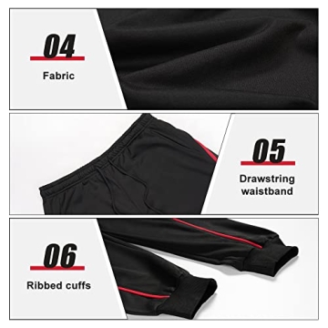 DUOFIER Men's Athletic Tracksuit Set, Black-L