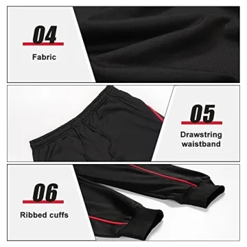 DUOFIER Men's Athletic Tracksuit Set, Black-L