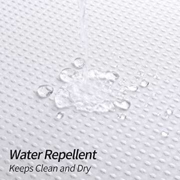 MitoVilla White Modern Waffle Shower Curtain, Heavyweight Fabric Shower Curtains for Hotel Neutral Bathroom Decor, Luxury Waffle Weave Cloth, Waterproof & Wrinkle Resistant, 72 x 72