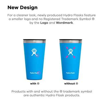 Hydro Flask Tumbler Cup - Stainless Steel & Vacuum Insulated - Press-In Lid - 16 oz, Graphite