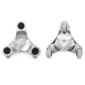 QWORK 4 pcs Steel Tri-Dolly, 400 lbs Capacity, Easy Furniture Moving Solutions