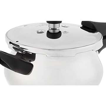 Prestige Deluxe Stainless Steel Mini Handi Pressure Cooker, 3.3-Liter