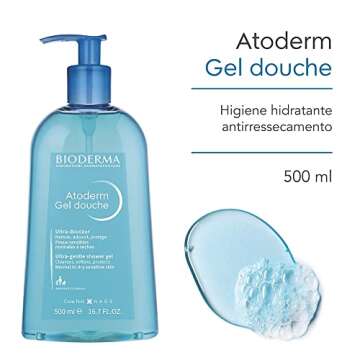 Bioderma - Atoderm - Shower Gel - Moisturizing Body and Face Wash - for Family with Normal to Dry Se...