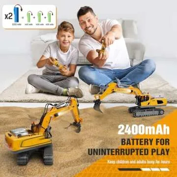 11-Channel Remote Control Excavator Toy for Kids