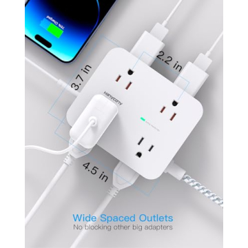 Surge Protector Power Strip with USB Charging Station