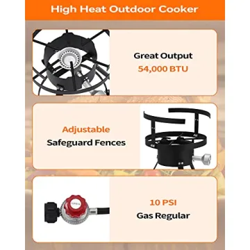 RIEDHOFF 30QT Turkey Fryer Propane Burner Kit [54,000 BTU] Seafood Boil Pot With Basket Kit, Ideal for Outdoor Cooking, Black, 13"