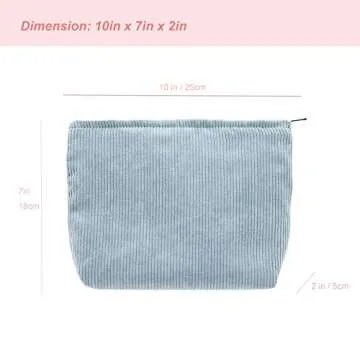 Elegant PAZIMIIK Makeup Bag - Stylish Corduroy Cosmetic Organizer