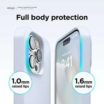 elago Compatible with iPhone 14 Pro Max Case, Liquid Silicone Case, Full Body Protective Cover, Shockproof, Slim Phone, Anti-Scratch Soft Microfiber Lining, 6.7 inch (Light Blue)