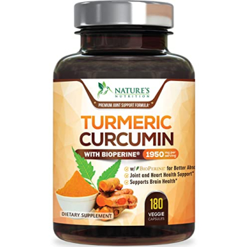 Turmeric Curcumin Supplement 1950mg, with Organic Turmeric, 95% Curcuminoids, BioPerine Black Pepper...