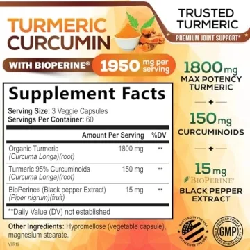 Ultimate Turmeric Curcumin Supplement for Joint Health