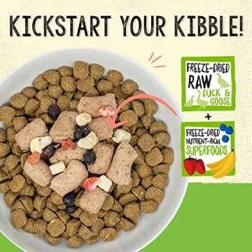 Stella & Chewy's Freeze-Dried Raw Cage-Free Duck Meal Mixer SuperBlends Grain-Free Dog Food Topper, 16 oz. bag, Freeze-Dried Raw Meal Mixer SuperBlends