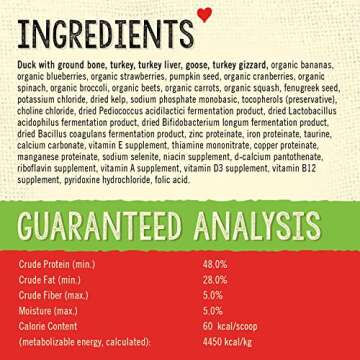 Stella & Chewy's Freeze-Dried Raw Cage-Free Duck Meal Mixer SuperBlends Grain-Free Dog Food Topper, 16 oz. bag, Freeze-Dried Raw Meal Mixer SuperBlends