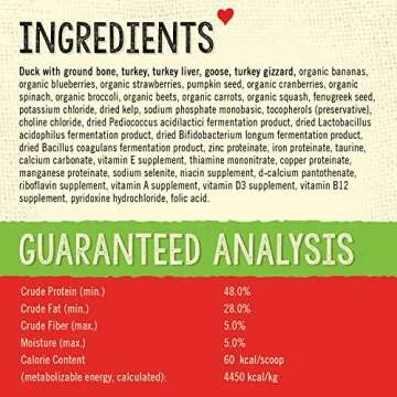 Stella & Chewy's Freeze-Dried Raw Cage-Free Duck Meal Mixer SuperBlends Grain-Free Dog Food Topper, 16 oz. bag, Freeze-Dried Raw Meal Mixer SuperBlends