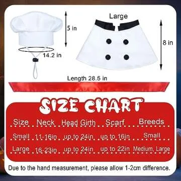 GOYOSWA Dog Halloween Chef Costume - Adorable Pet Outfit