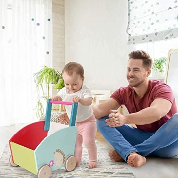 labebe 4 Wheels Baby Walker Toy for 1-3 Years - Sturdy & Fun