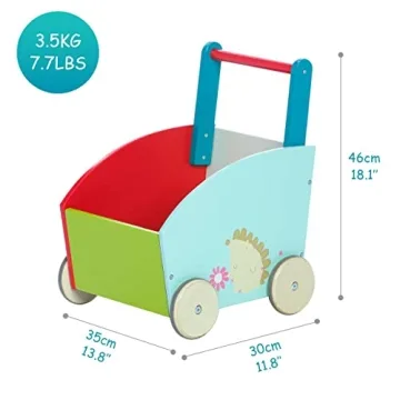 labebe 4 Wheels Baby Walker Toy for 1-3 Years - Sturdy & Fun