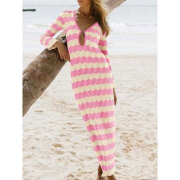 Chic Saodimallsu Crochet Summer Maxi Dress for Beach Wear