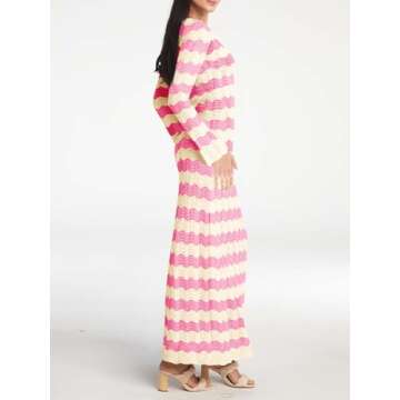 Chic Saodimallsu Crochet Summer Maxi Dress for Beach Wear