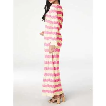 Chic Saodimallsu Crochet Summer Maxi Dress for Beach Wear