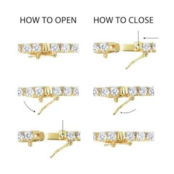 Gemsme 18K Yellow Gold Plated 3.0mm Round Cubic Zirconia Classic Tennis Necklace for Women and Men 18 Inch