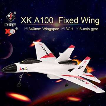 Goolsky WLtoys XK A100 3CH RC Airplane for Beginners