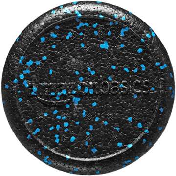 Amazon Basics High-Density Round Foam Roller for Exercise, Massage, Muscle Recovery - 18-inch, Blue Speckled