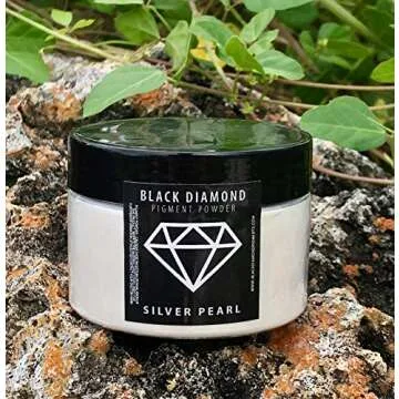Black Diamond Pigments® | (Silver Pearl) Pigment is a Premium Professional, Non-Toxic mica with unr...