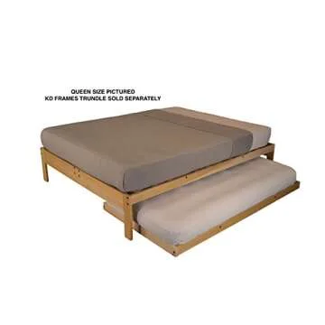KD Frames Nomad Platform Bed - King Bed Frame - Unfinished Wood Bed Frame - Minimalist Swedish Design - Natural Wood Bed - Easy Assembly, No Box Spring Needed - Solid Wood King Platform Bed
