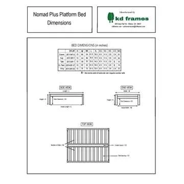 KD Frames Nomad Platform Bed - King Bed Frame - Unfinished Wood Bed Frame - Minimalist Swedish Design - Natural Wood Bed - Easy Assembly, No Box Spring Needed - Solid Wood King Platform Bed