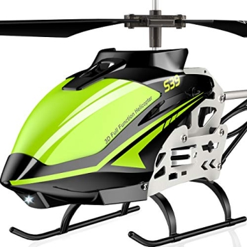 SYMA RC Helicopter with 3.5 Channel, Gyro Stabilizer, High & Low Speeds - Sturdy Green Aircraft for Kids