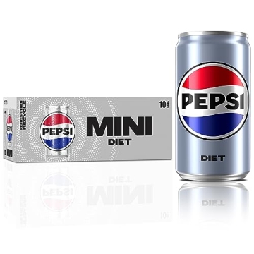 Diet Pepsi Soda – 7.5 Fl Oz Mini Cans (Pack of 10) for Refreshing Taste