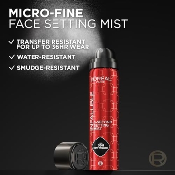 L'Oreal Infallible 3-Second Setting Spray Mist, Clear 1.76 oz