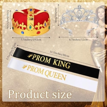 Royal Crown Set for Weddings Prom Halloween Events