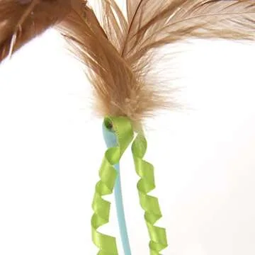Petlinks Tippy Teaser Rocking Feather Cat Toy - Fun for Cats
