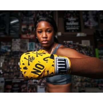 Title Boxing Hand Wraps 180" Caution Print - Premium Protection for Fighters