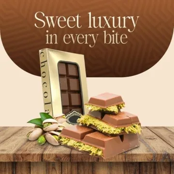 Premium HASTEL Dubai Chocolate Pistachio Bars 7oz Delight