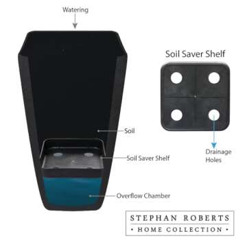 22" Tall Planters with Drainage | Indoor/Outdoor Pots | Set of 2