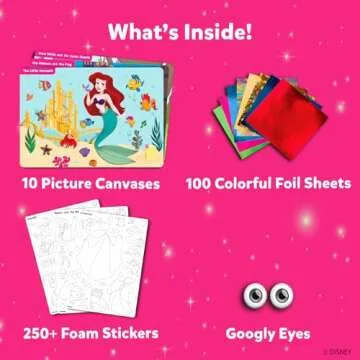 Skillmatics Art & Craft Activity - Foil Fun Disney Princess, No Mess Art for Kids, Craft Kits & Supplies, DIY Creative Activity, Valentine's Day Gifts for Girls & Boys Ages 4, 5, 6, 7, 8, 9