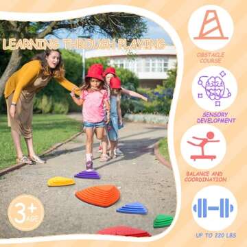 Durable Colorful Stepping Stones for Kids' Play