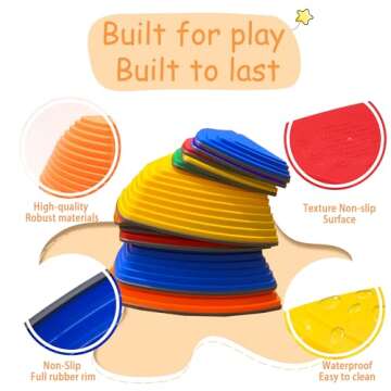 Durable Colorful Stepping Stones for Kids' Play