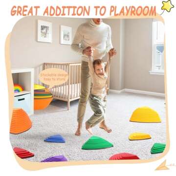 Durable Colorful Stepping Stones for Kids' Play