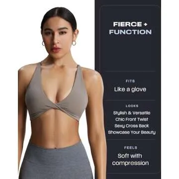 Stylish Aoxjox Sienna Low Impact Sports Bra for Women