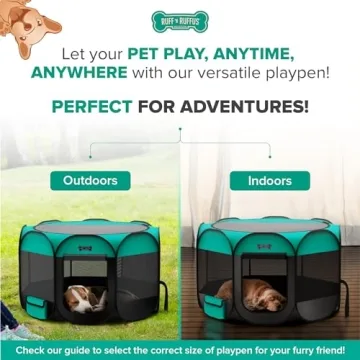 Ruff 'N Ruffus Portable Pet Playpen for Indoor/Outdoor Use