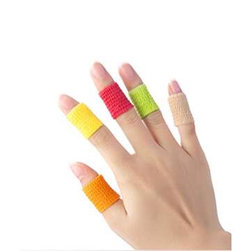 12 Pack 1" x 5 Yards Self Adhesive Elastic Bandage Wrap Stretch Self-Adherent Tape for First Aid,Sports, Wrist, Ankle (10 Colors)