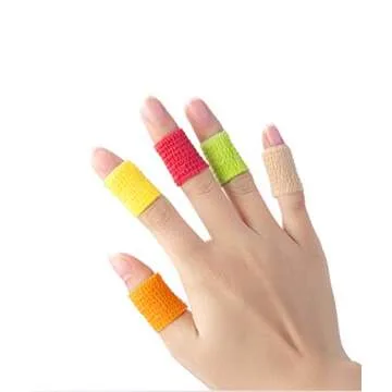 12 Pack 1" x 5 Yards Self Adhesive Elastic Bandage Wrap Stretch Self-Adherent Tape for First Aid,Sports, Wrist, Ankle (10 Colors)