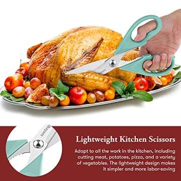 iBayam Kitchen Shears for All Cooking Needs 2-Pack