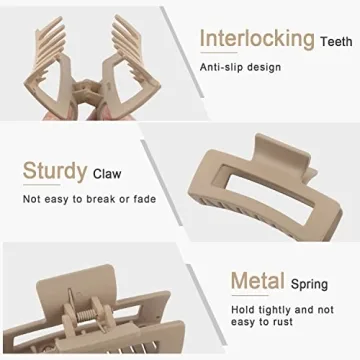 Stylish Rectangle Hair Claw Clips for Everyday Use